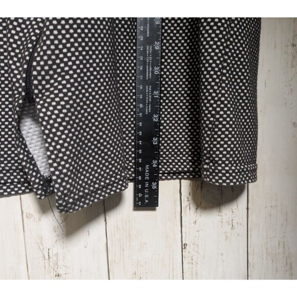 Vintage Black White Dotted Zip Front House Dress Floral Embroidered Lounge Comfy - Picture 7 of 8